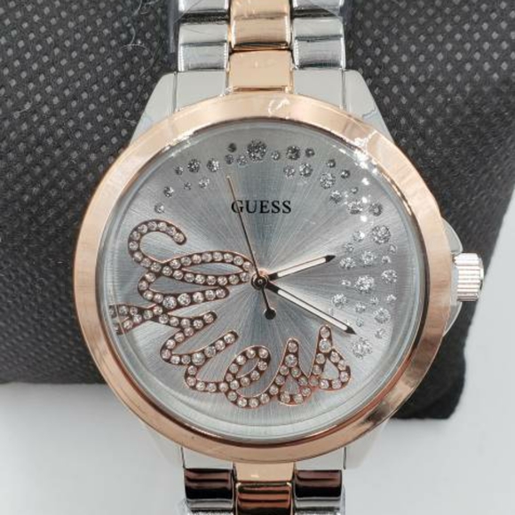 *** SOLD**Silver and rose gold tone Guess Watch - Picture 1 of 4